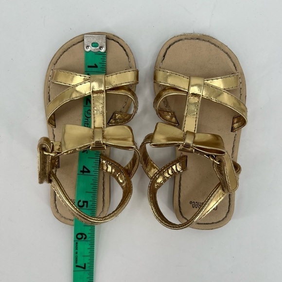 GYMBOREE Island Hopper Gold Bow Sandals Toddler Girls - Picture 8 of 8